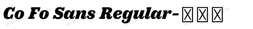 Co Fo Sans Regular字体转换